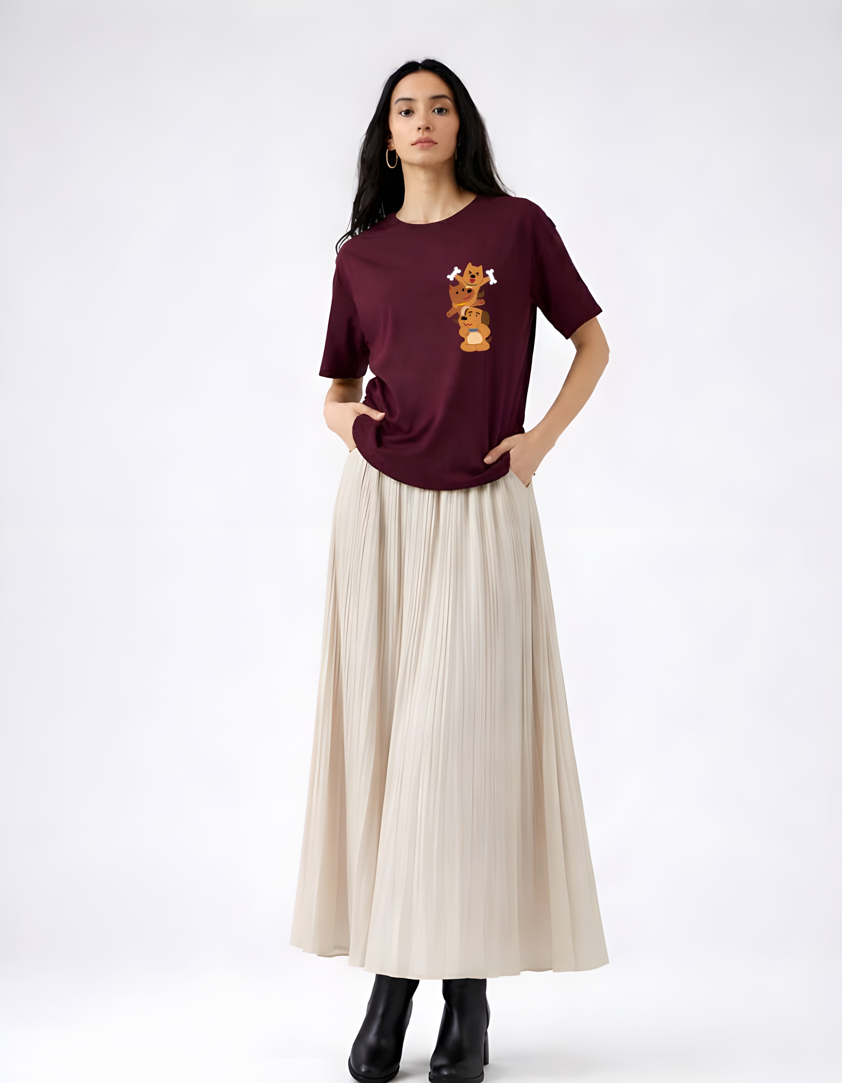 Women's Pup-Struction Oversized Tee