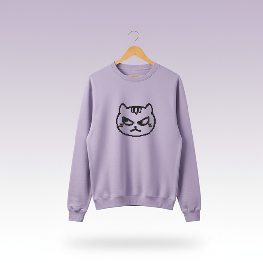 Women's pixelated cat Sweatshirt