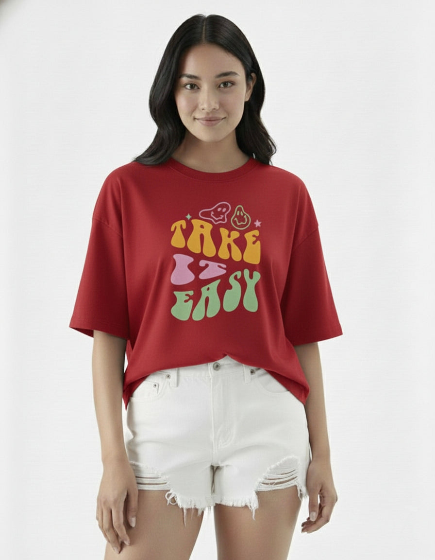 women's Take It Easy oversized tee